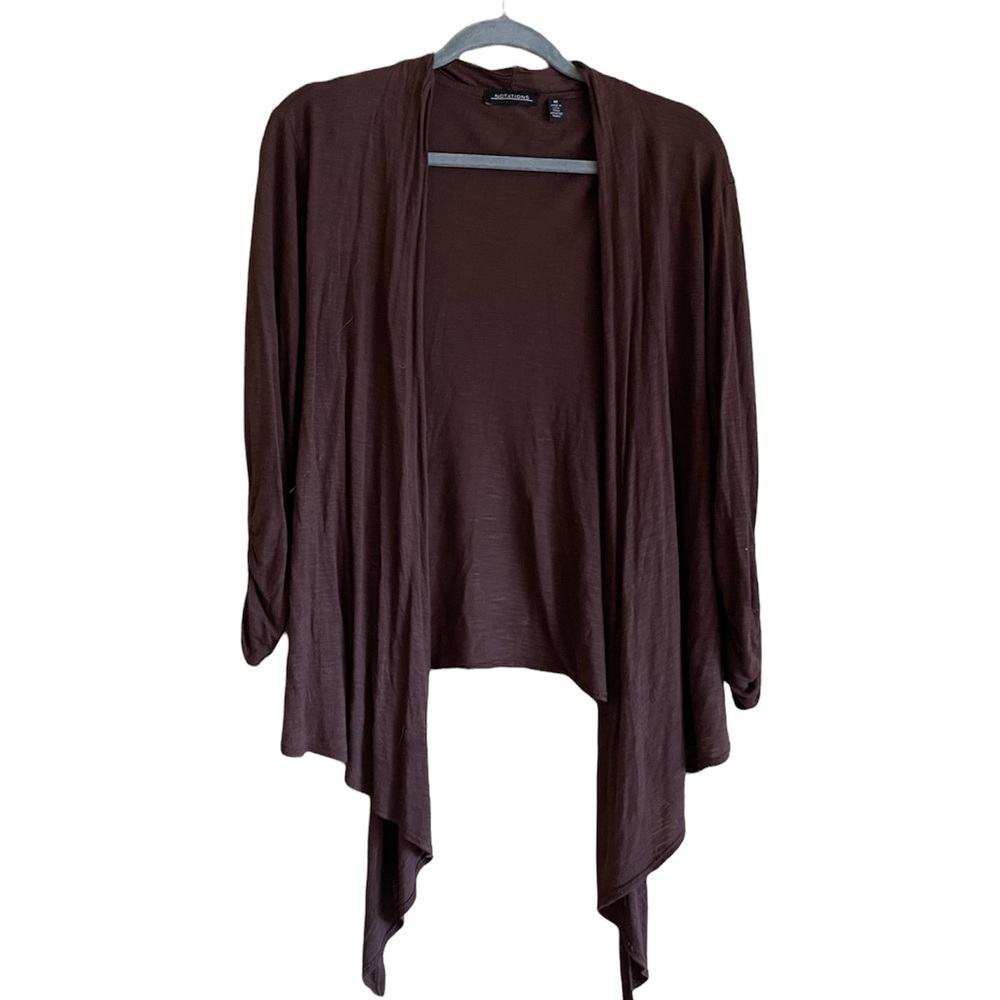 Brown asymmetric cardigan